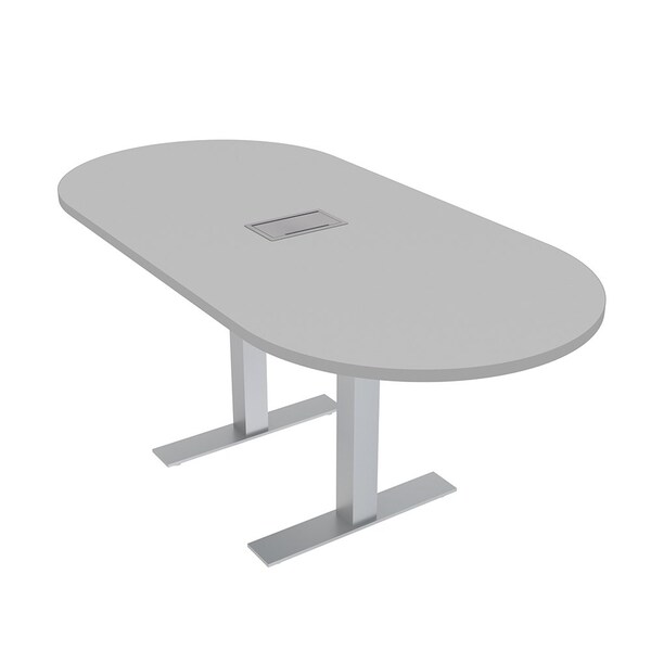 33.5 in W, 69.5 in L, 29 in H, Engineered Wood Top, Grey